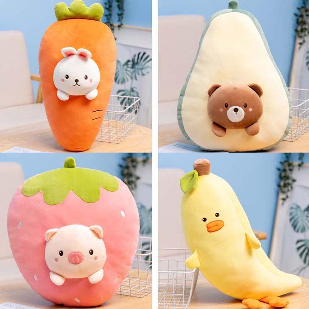 Bantal Imut Buah Mewah Pisang Bebek Wortel Kelinci Avocado Bear Strawberry Babi