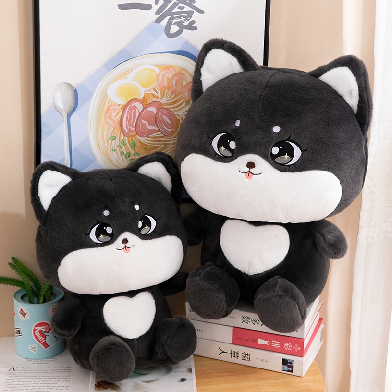 Bantal Boneka Kucing Hitam Lembut Dan Halus Kartun Plush Cocok Untuk Anak Pendamping Hebat Untuk Tidur Dan Santai