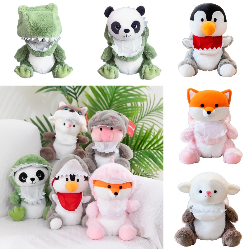 Cross-dressing Animal Lucu Mainan Mewah Pinguin Rubah Pretender Boneka Hadiah Ulang Tahun