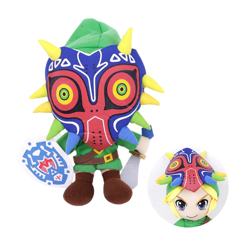 Legend Of Zelda Breath Of The Wild Link Mainan Mewah Dengan Topeng 30cm