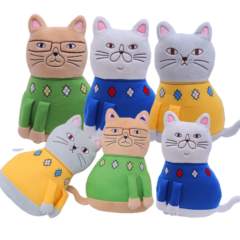 Bantal Kucing Mewah Pendek Ultra-Lembut Penambahan Yang Lucu Dan Imut Di Ruangan Anda