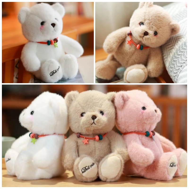 Boneka Beruang Keberuntungan Menggemaskan Klasifikasi Rambut Pendek, Tinggi 30cm Dan Cocok Untuk Anak-Anak