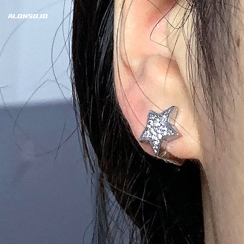 Anting Bintang Berujung Lima Gesper Anting Aksesoris Halus Kepribadian Pasang