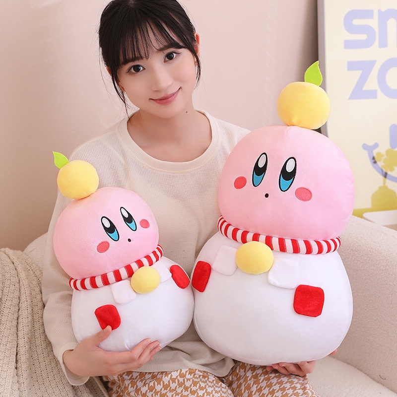 Snowman Kirby Adorable Plushie Dengan Penampilan Modis Halus Dan