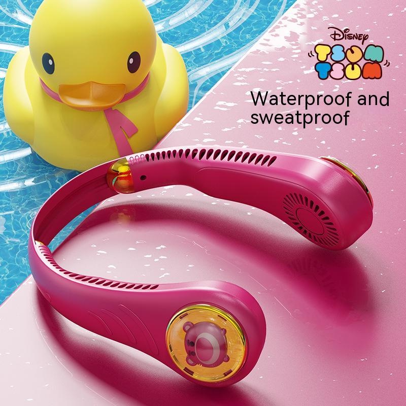 Disney Kipas Angin Gantung Leher Portable Gathering Wind Tiga Mode Kipas mini Adjustable Angle Tahan Lama Baterai