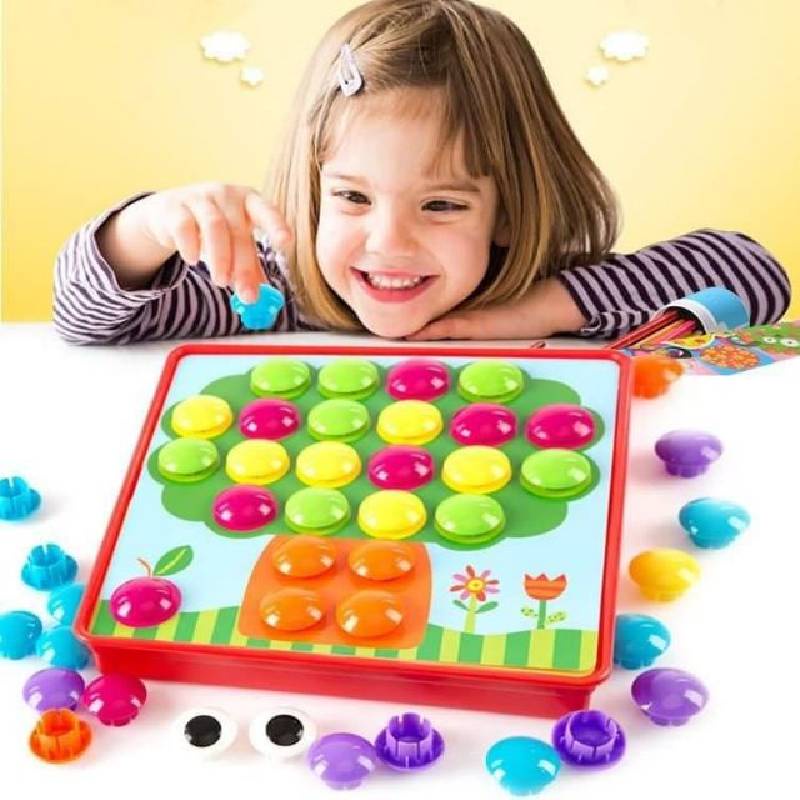 Game Puzzle Kuku Jamur Besar Isi 58pcs, Cocok Untuk Edukasi Paud Dan Bermain Interaktif