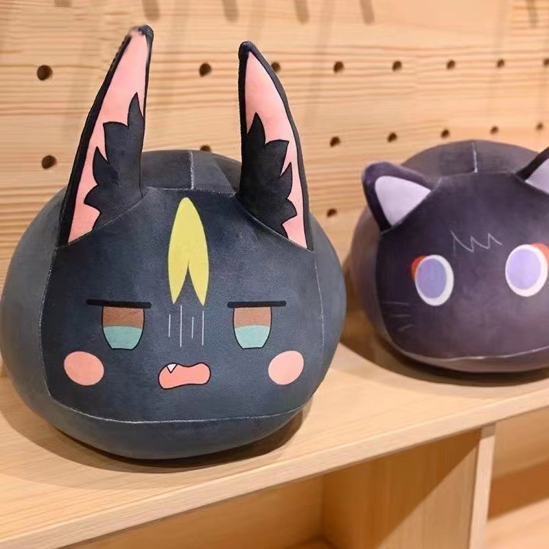 Genshin Impact Paimon Plushie Cat Boneka Pangsit Kucing Dengan Bulu Lembut