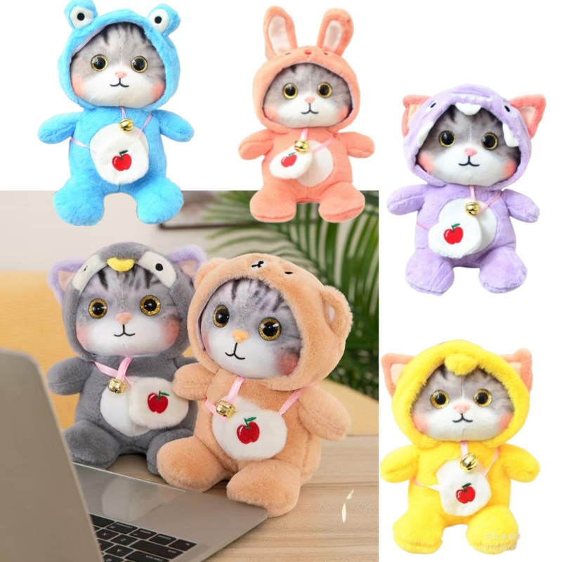 Boneka Kucing Lucu Berbulu Pendek Dan Mewah, Ideal Untuk Kenyamanan Dan Menyenangkan Anak-Anak