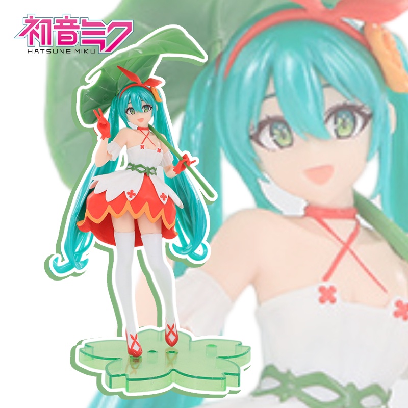 Model Figura Hatsune Miku Koleksi Dengan Perkiraan Ukuran 22,5*12*12cm