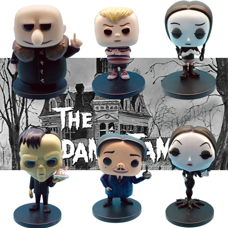 Figure Pvc Keluarga Addams Berkualitas Tinggi Set 6pcs Untuk Fans Dan Kolektor