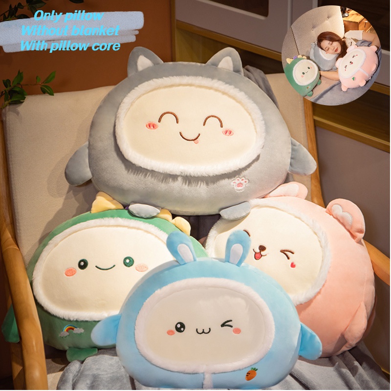 Bantal Plush Kartun Gaya Korea Untuk Tidur Siang Kantor Dan Pemakaian Mobil, Bantal Empuk Dan Nyaman Dengan Isian Katun 40x40x20cm