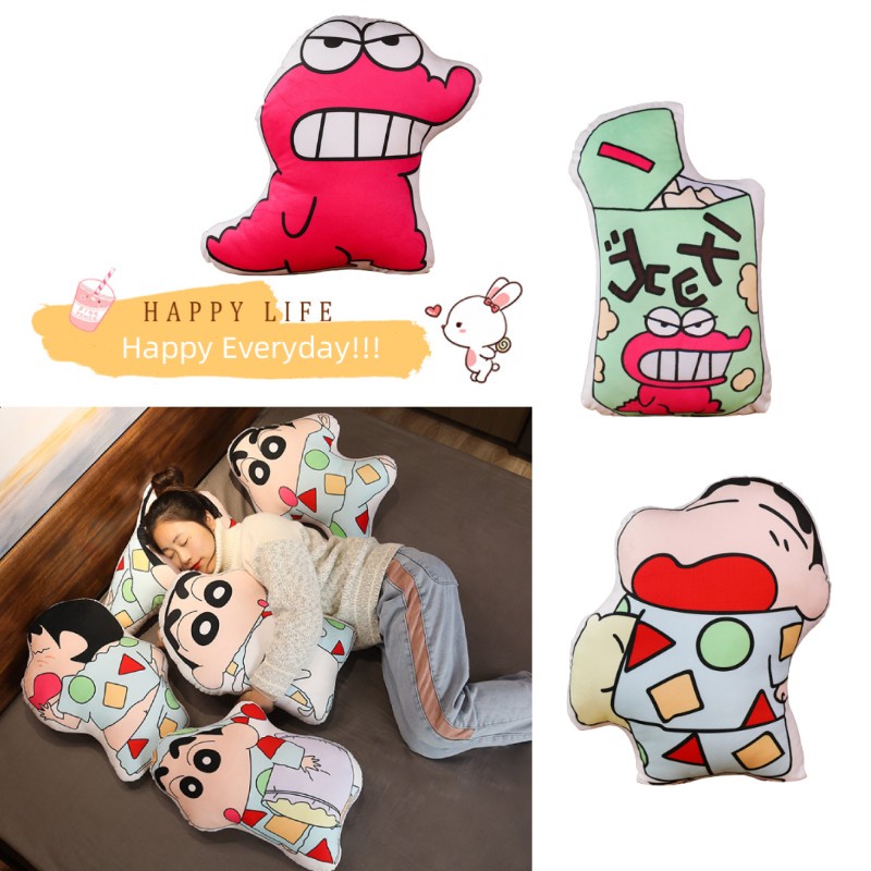 Shin-chan Cute Crayon Bantal Print Dua Sisi Plush