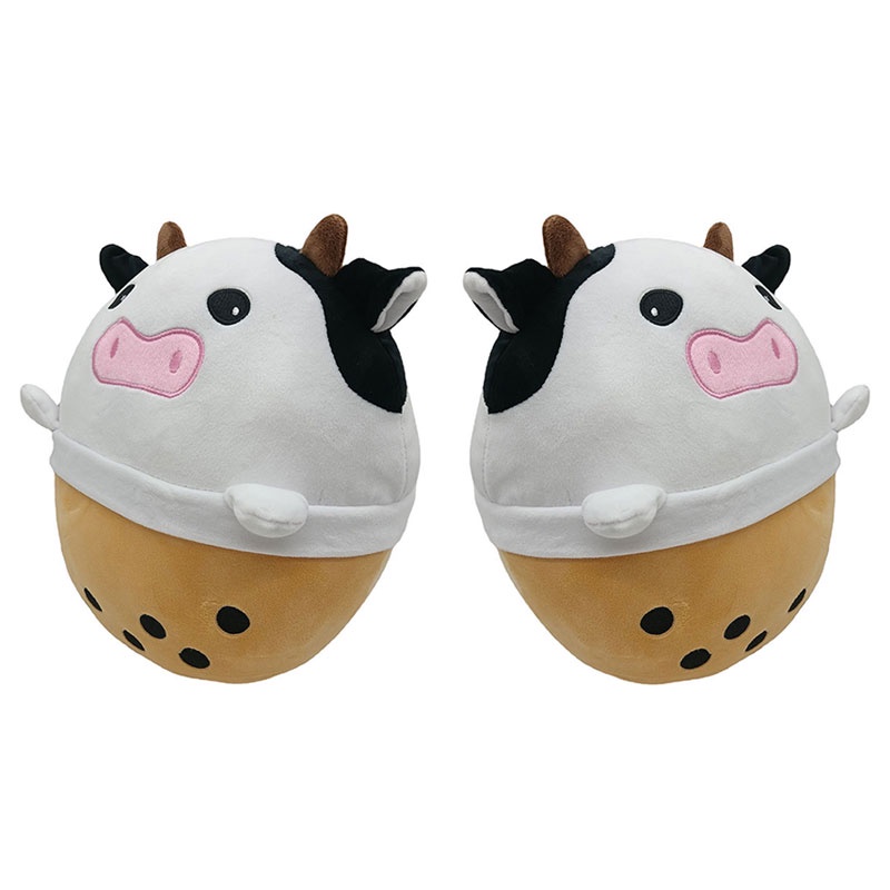 Combo Plushie Milk Tea Cow Fungsional Dan Mutiara Dan Cushion