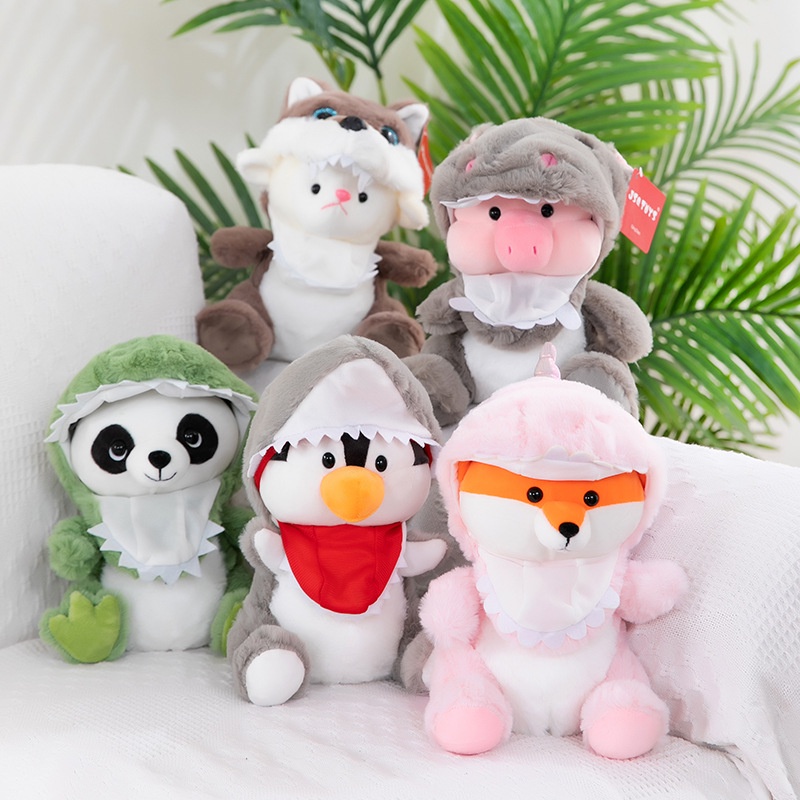 Cross-dressing Animal Lucu Mainan Mewah Pinguin Rubah Pretender Boneka Hadiah Ulang Tahun