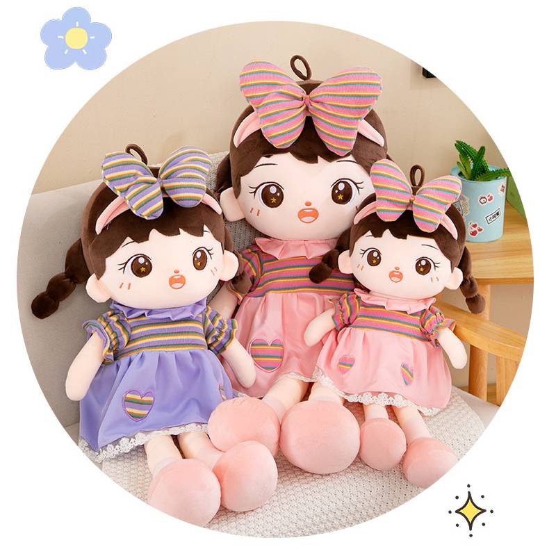 Boneka Aneh Dengan Pilihan Warna Pink Dan Ungu Bagus Untuk Décor Pembibitan Atau Playtime Fun