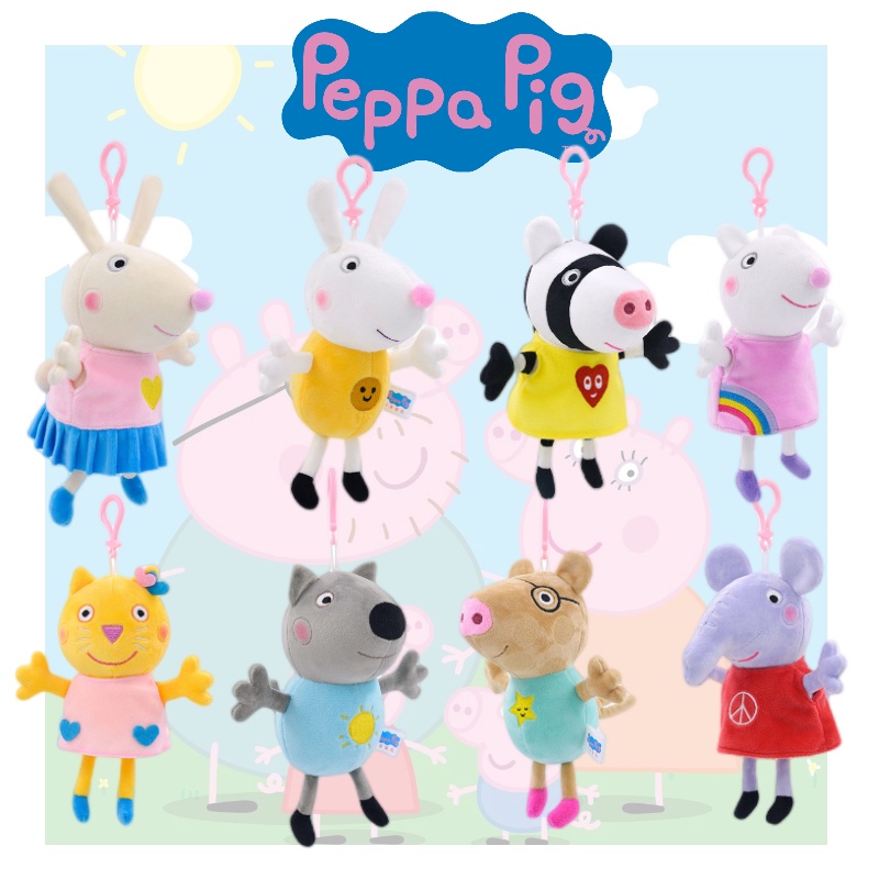 Set Mainan Plush Peppa Pig And Her 8temen Hewan Kecil Bagus Untuk Waktu Bermain Anak