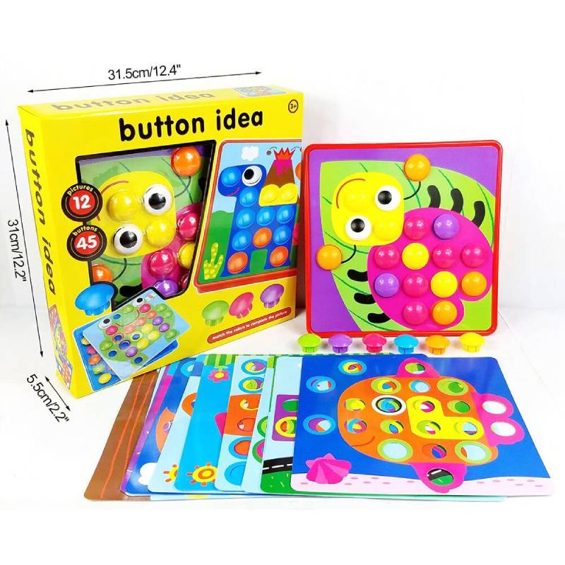 Game Puzzle Kuku Jamur Besar Isi 58pcs, Cocok Untuk Edukasi Paud Dan Bermain Interaktif