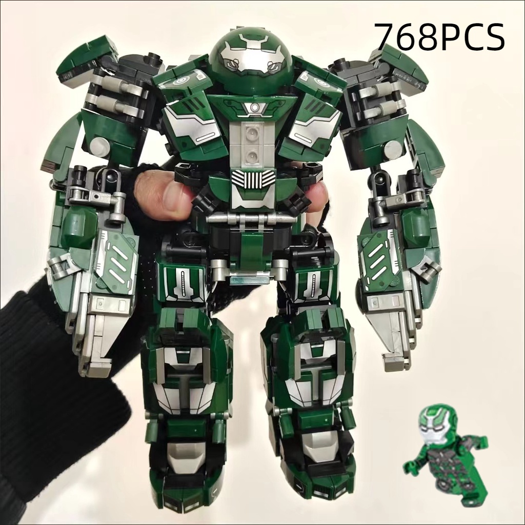 Mecha Series Avenger Hulk Building Blocks DIY Mainan Perakitan Morfing Mesin