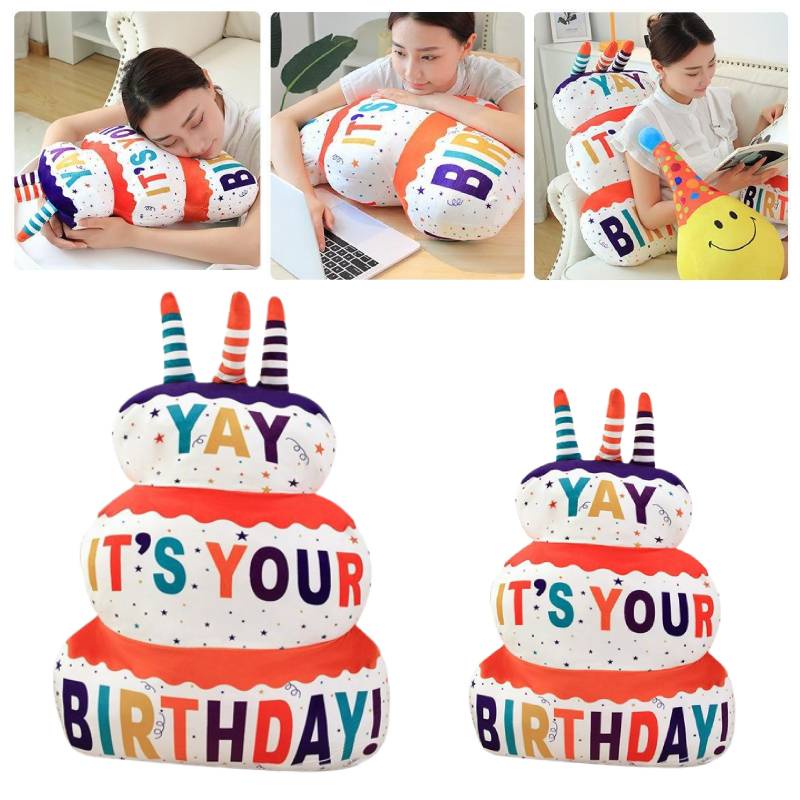 Kreatif Ulang Tahun Kue Bantal Mainan Mewah Bantal Hadiah Dekorasi Pesta Ulang Tahun Anak