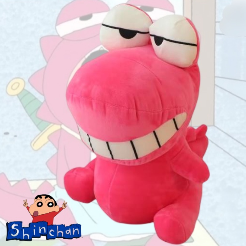 Mainan Dinosaurus Pink Realistis Lucu Dan Mewah Dari Kartun Crayon Shin-Chan Collection Anak Hebat 75cm Untuk