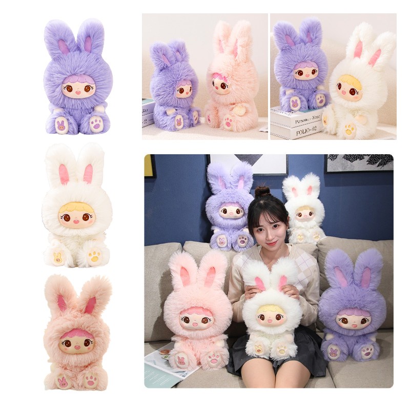 Snuggle Up With Saite Doo Mainan Boneka Kelinci Berbulu Panjang