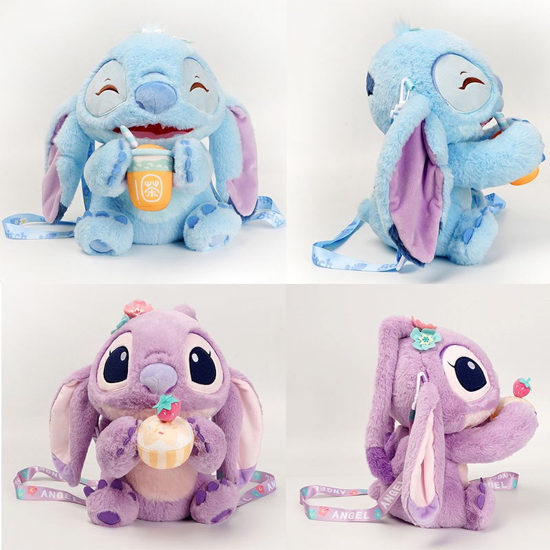 Mainan Plush Angel Stitch Disney Dengan Wangi Lilac Bulu Lembut Dan