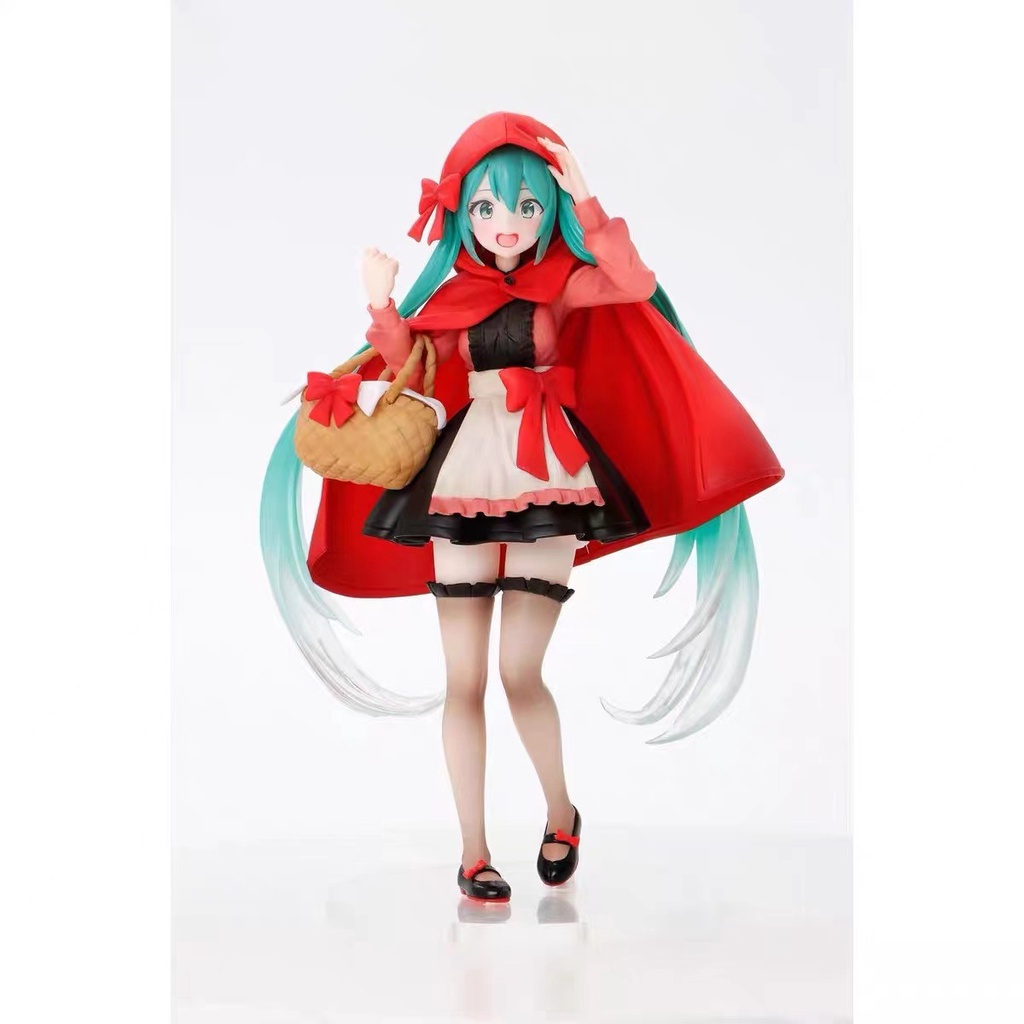 Miku Little Hatsune Red Riding Hood Figure Mainan Model Patung Hadiah Dekorasi Rumah