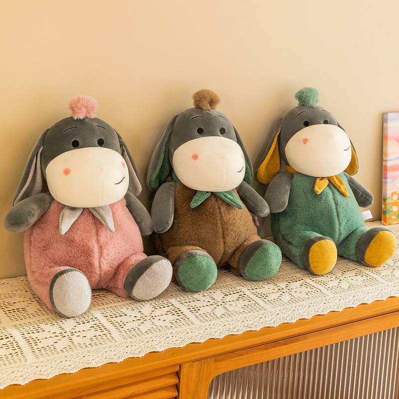 Boneka Plush Keledai Kualitas Premium, Tersedia Banyak Warna Dan Tinggi, Ideal Untuk Hadiah Dan Hiasan Anak Muda Dewasa Dan Anak.