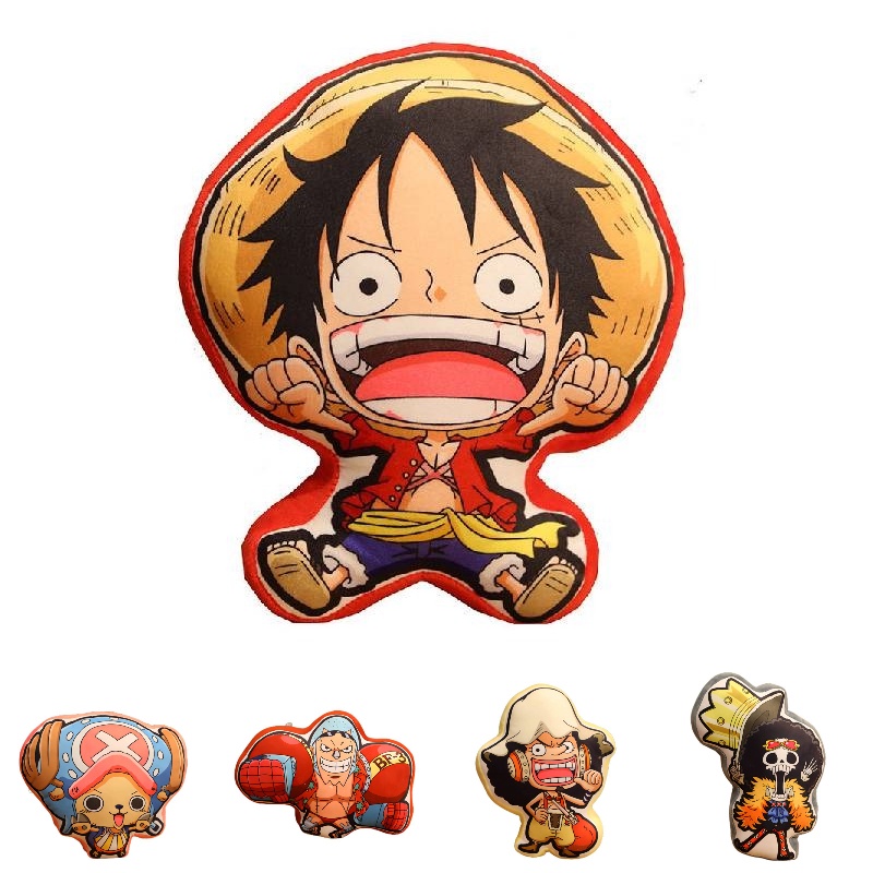 Bantal Plush Bajak Laut Kartun One Piece Luffy Sanji Chopper Usopp Robin Brook Frankie Karakter)