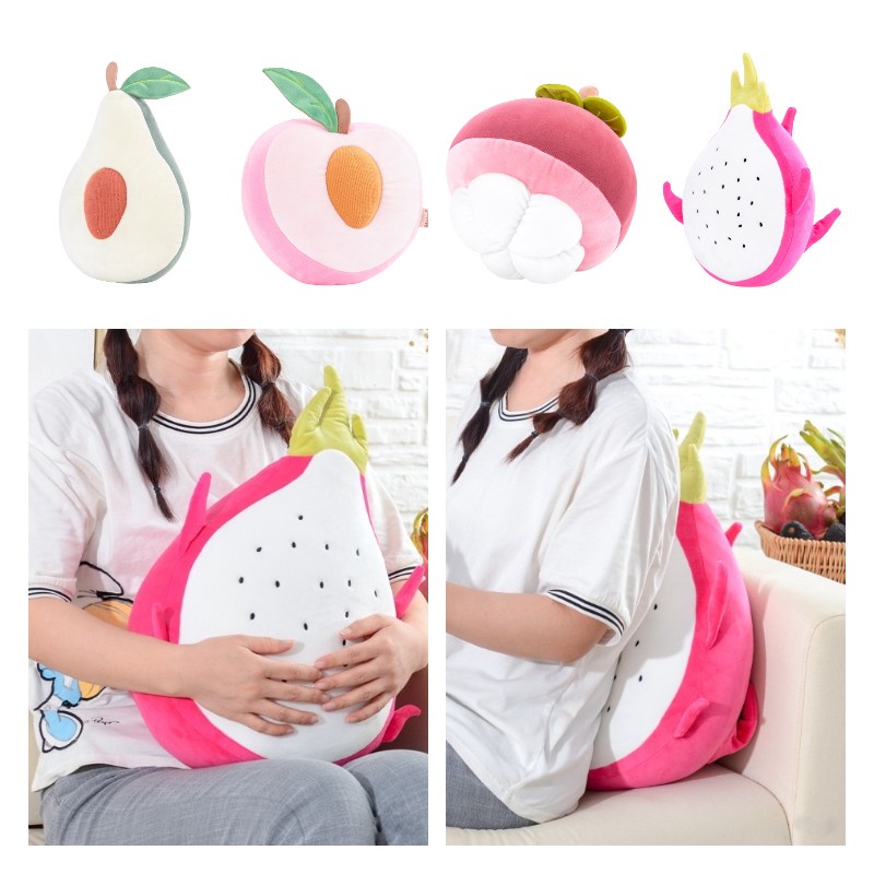 Metoo Watermelon Plush Toy Pillow Untuk Anak, Bantal Desain Buah Boneka Lembut Kristal