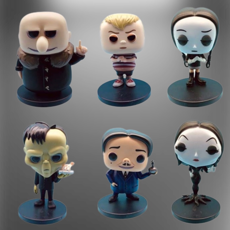 Figure Pvc Keluarga Addams Berkualitas Tinggi Set 6pcs Untuk Fans Dan Kolektor