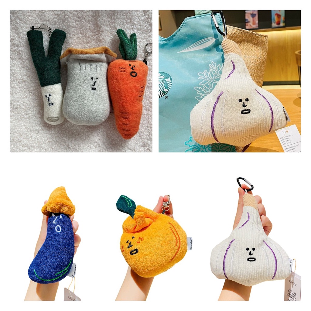 Gantungan Kunci Sayur Bahan Plush Halus Dengan Desain Artistik Dan Bergaya Kartun