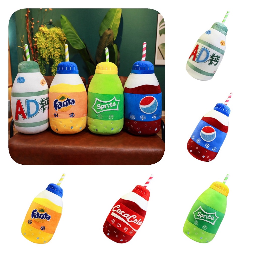 Bantal Pp Cotton Isian Koka-cola Dan Sprite Fun And Colorful 26cm X 50cm