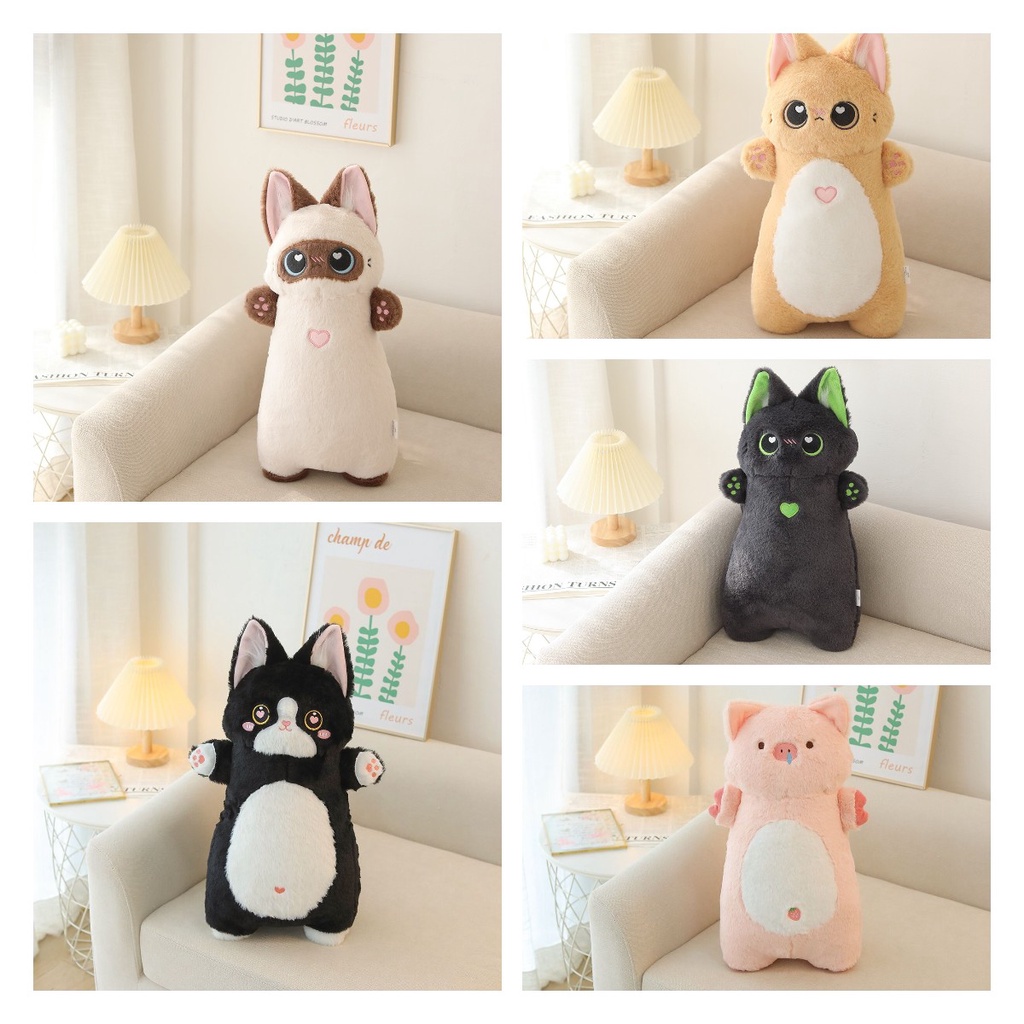 Delightful Siam/Biru/orange/cow/pig Kucing Boneka Binatang Cocok Untuk Ulang Tahun Dan Liburan