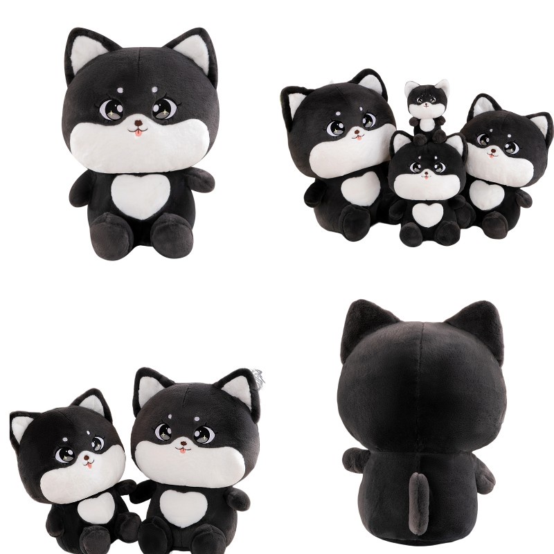 Bantal Boneka Kucing Hitam Lembut Dan Halus Kartun Plush Cocok Untuk Anak Pendamping Hebat Untuk Tidur Dan Santai