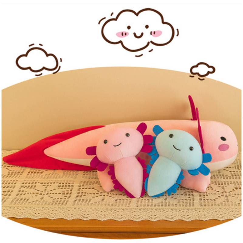 Salamander Plushie Adorable Set for Kids Termasuk Ibu Dan Bayi! Dua