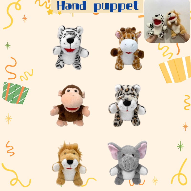 Boneka Wayang Tangan Hewan Hutan Bahan Katun Pp Lembut Dan Cuddly Untuk Anak-Anak
