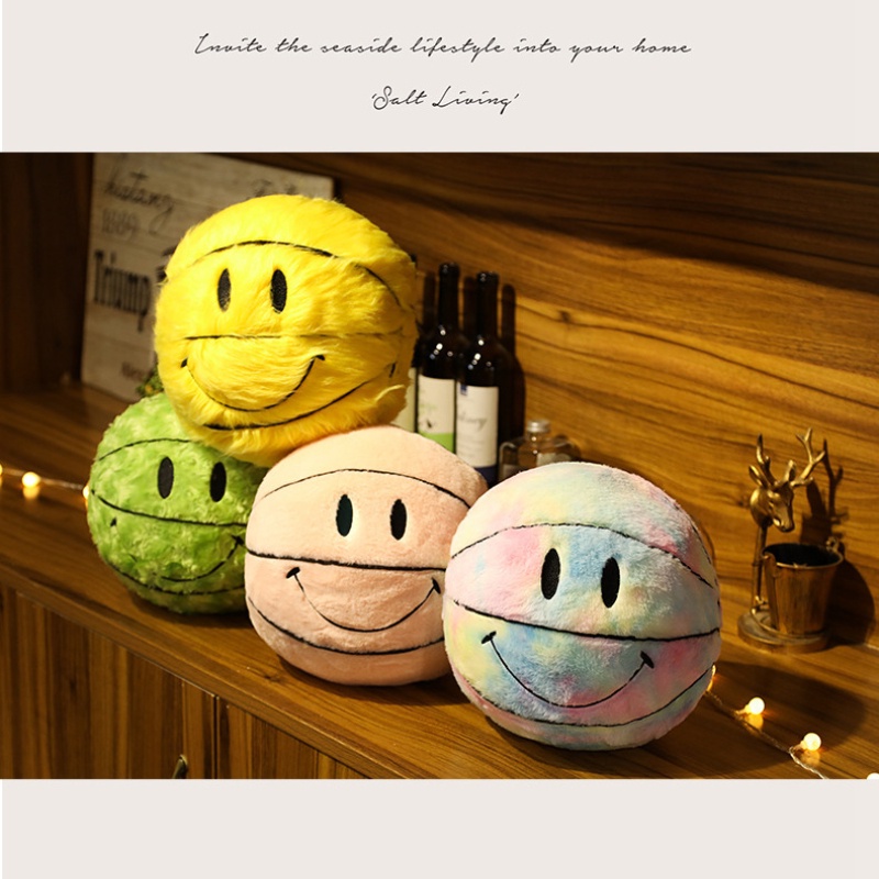 Serta Bantal Plush Basket Huggable Smiling Lembut Hadiah Yang Sempurna Untuk Anak Muda