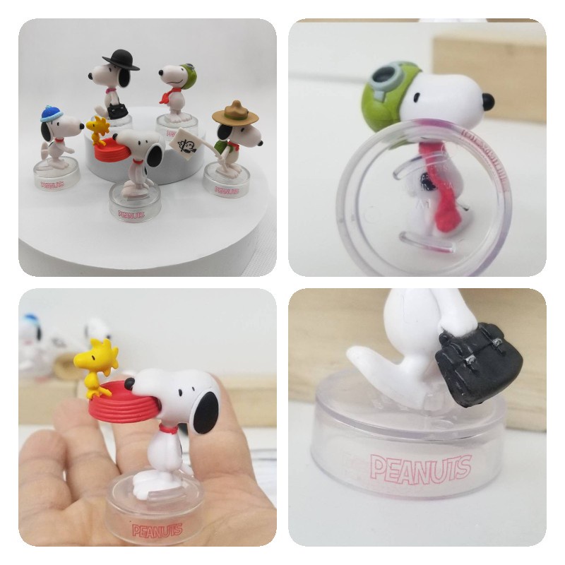 Set 5pcs Figure Snoopy Pvc Untuk Hiasan Meja Dan Susun Model Lucu Dan Warna Warni