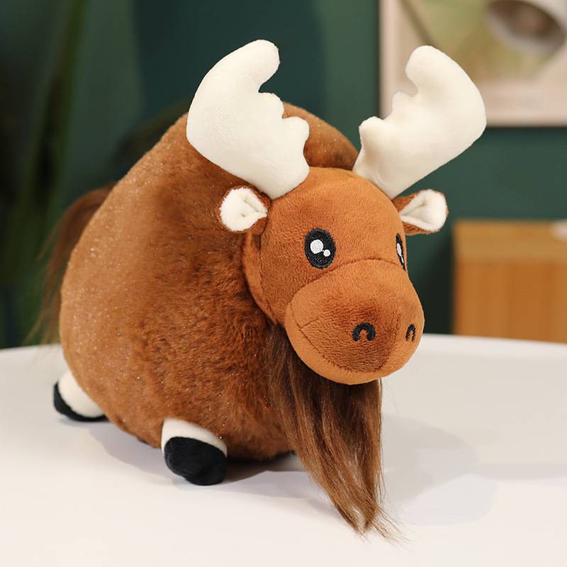 Boneka Stag Natal Bergaya Dan Menyenangkan Untuk Remaja, Plushie Rambut Pendek Dengan No Multi Fungsi