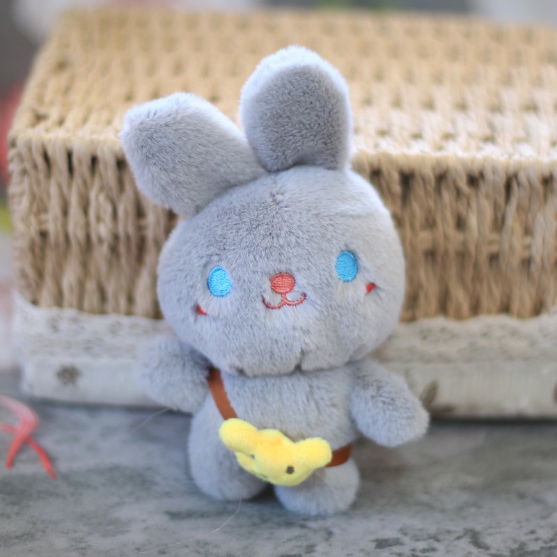 Mini Kelinci Mainan Mewah Gantungan Kunci Tas Liontin Hadiah Ulang Tahun Anak Ornamen