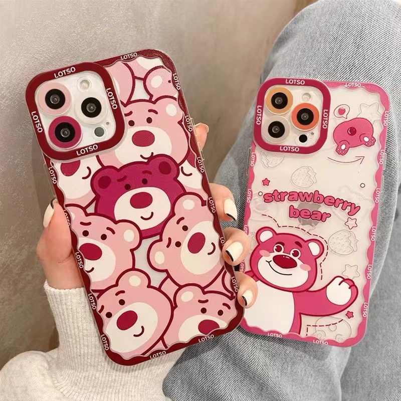 IPHONE Casing Ponsel Beruang Kartun Lucu TPU Anti-drop Untuk Iphone14 13 12 11 Pro Max Xr X Xs