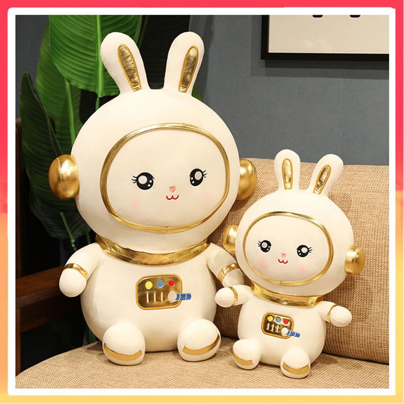 40cm/23cm Space Bunny Plush Toy Fluffy Lembut Huggable Rabbit Cushion Anak Bermain Hadiah