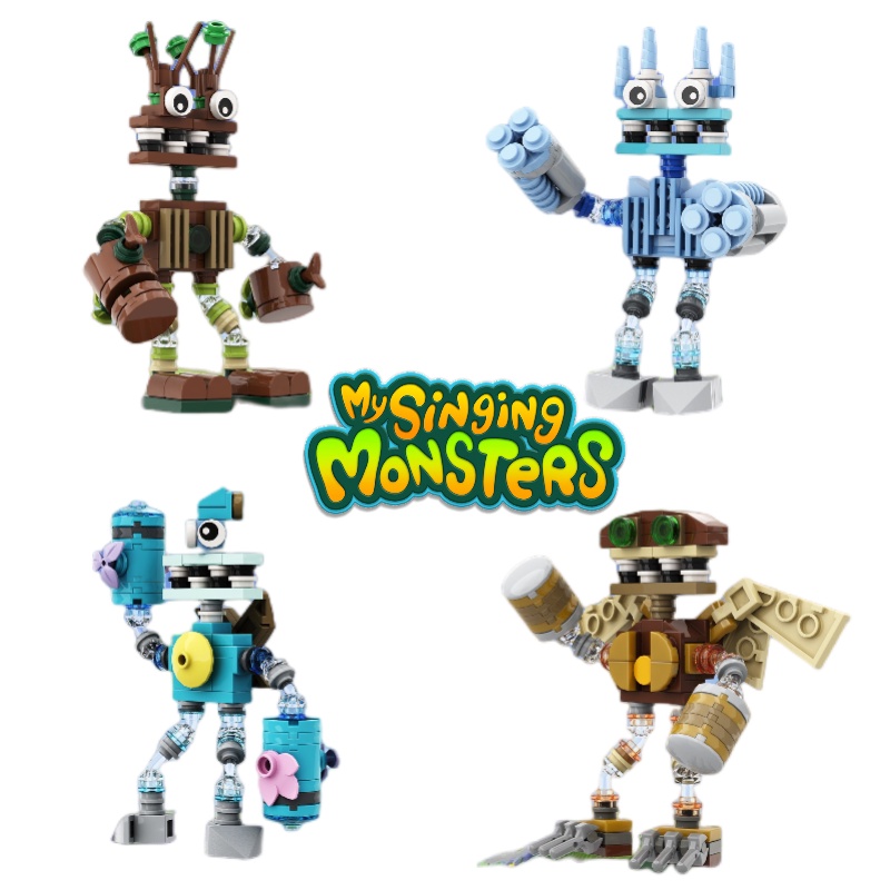 My Singing Monsters Ice, Flight, Sea, And Wood Creatures Blok Bangunan Partikel Kecil