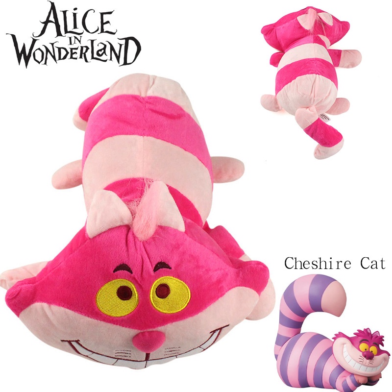 Cheshire Cat Soft Toy Inspired By Alice's Adventure In Wonderland Panjang 43cm Ideal Untuk Anak-Anak
