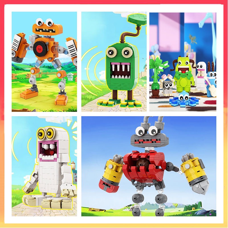 My Singing Monsters Building Blocks Mainan Puzzle Partikel Kecil Game Interaktif