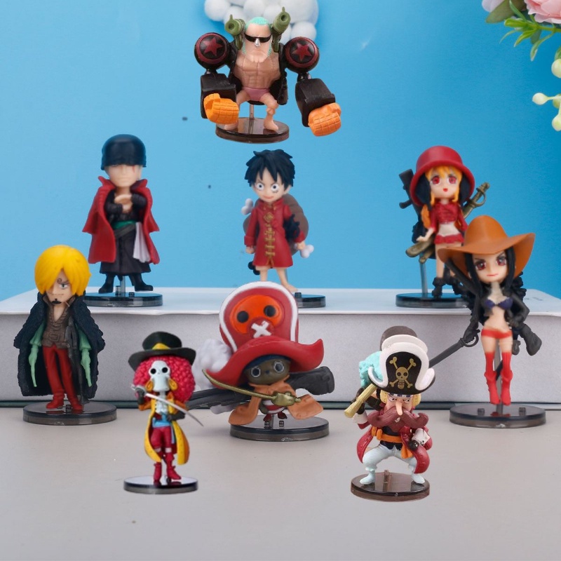 Figure Kostum Red Piece One Set Isi 9pcs Karakter Anime Untuk Fans