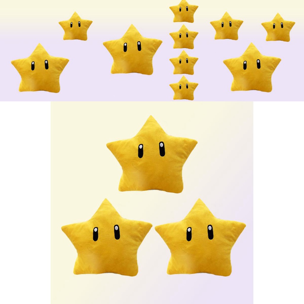 Bros Super Mario Bulu Pendek High Quality Yellow Star Mewah