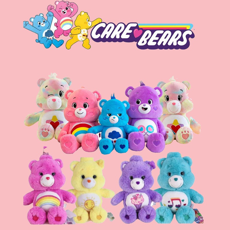 Mainan Boneka Rainbow Bear Care Beruang Kartun Warna-Warni Rainbow Plush Untuk Anak 33cm PP Katun