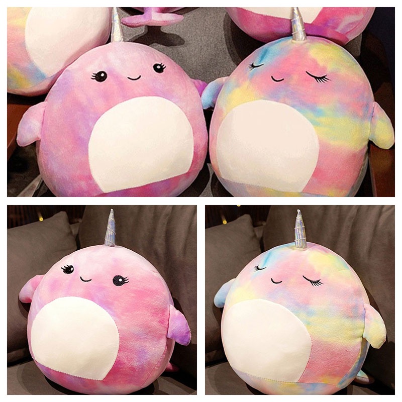 Mainan Mewah Kartun Paus Squishmallow Koleksi In Purple/lavender Beludru Kristal Elastis Ukuran Kecil/Besar